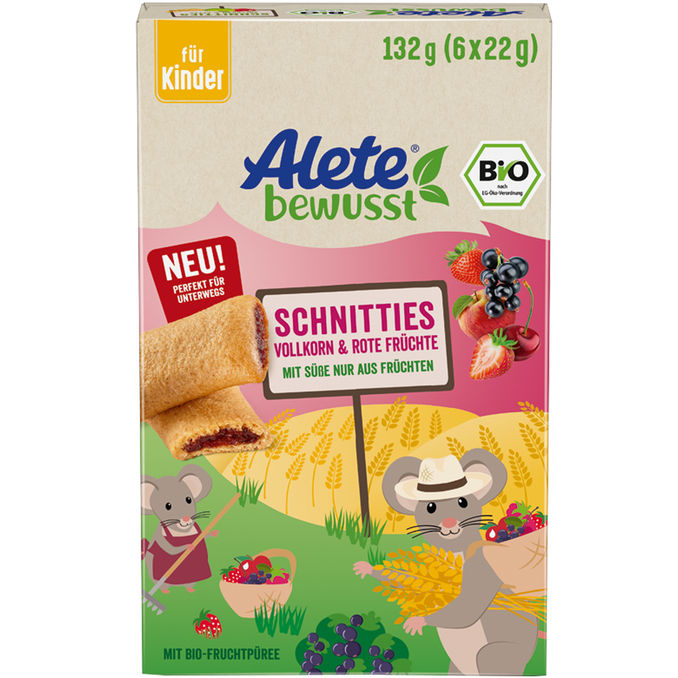 Alete BIO Schnitties Rote Früchte 132g