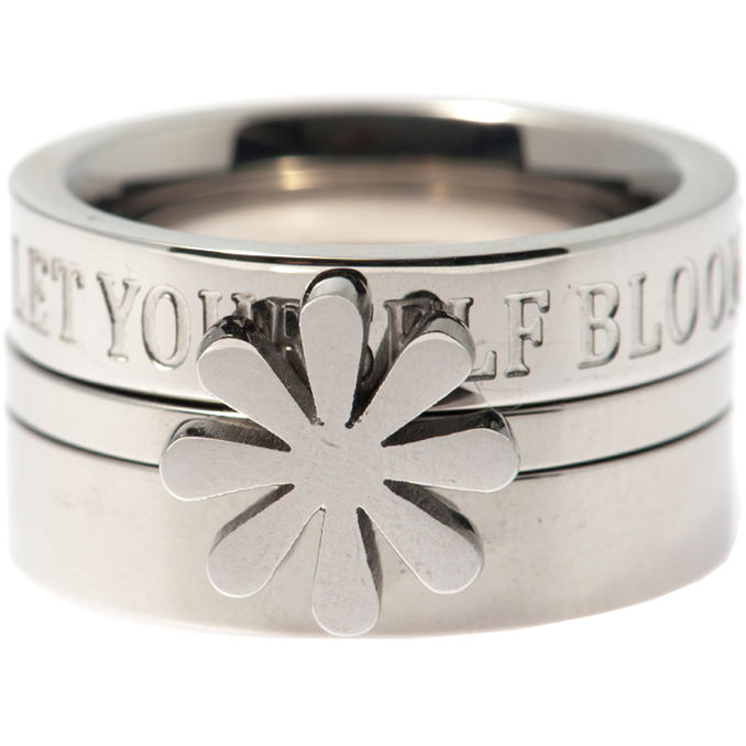 Bud to Rose Ring Silver Blomma Stl. S