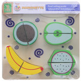 MARIONETTE WOODEN TOYS MAR Food cutting puzzle fruit 10pc 1pcs