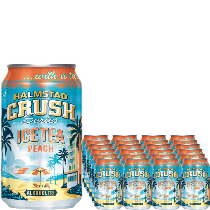 Hstd Crush Ice Tea Peach Alkoholfri 24-pack