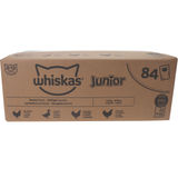 Whiskas WHISKAS® Portionsbeutel Multipack Junior Geflügel Auswahl in Gelee, 84er Pack