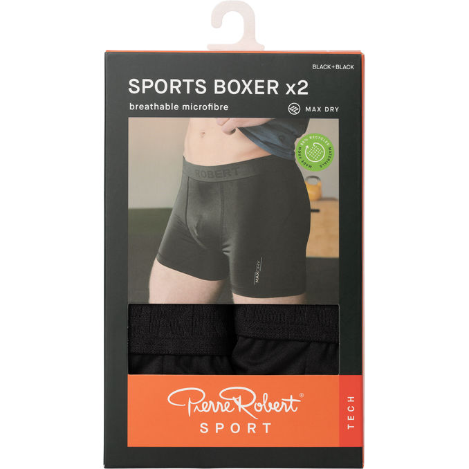 Pierre Robert Sports Boxer Shorts Here Sort S 2-pak