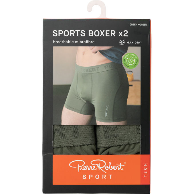 Pierre Robert Sports Boxer Herr Stl. XL Grön 2-pack