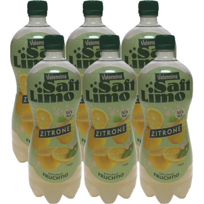 Valensina Limonade Zitrone, 6er Pack (EINWEG) zzgl. Pfand