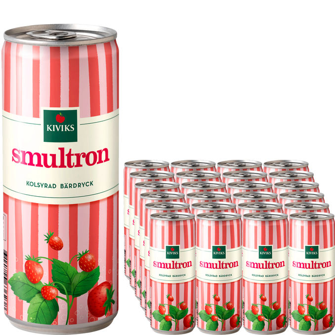 Kiviks Smultrondryck Kolsyrad 24-pack