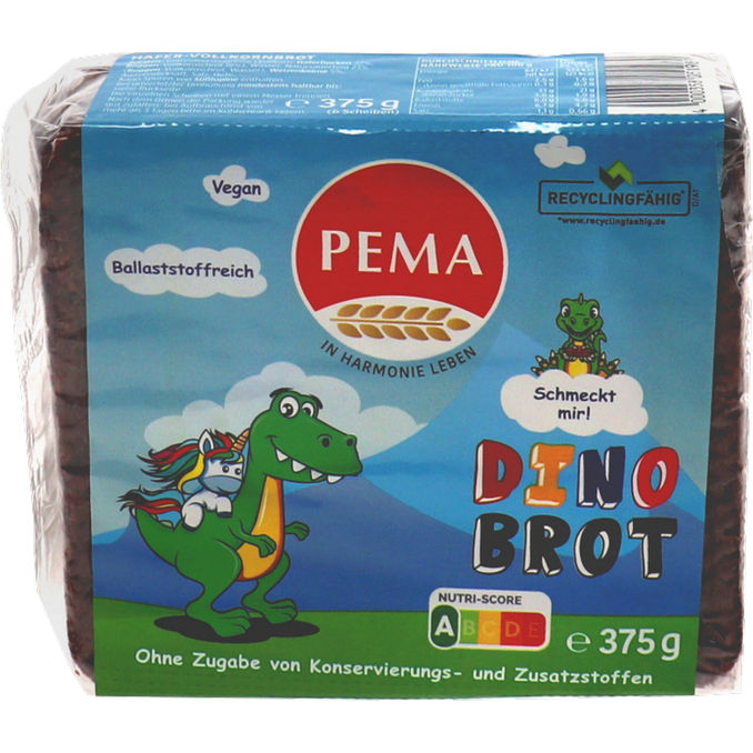 PEMA Dinobrot Roggen-Vollkornbrot