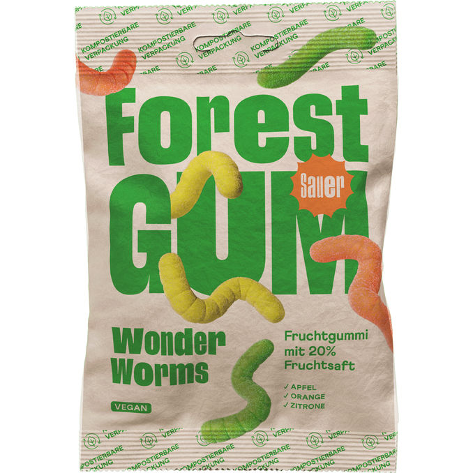 Forest Gum Fruchtgummi Wonder Worms, Mini Pack