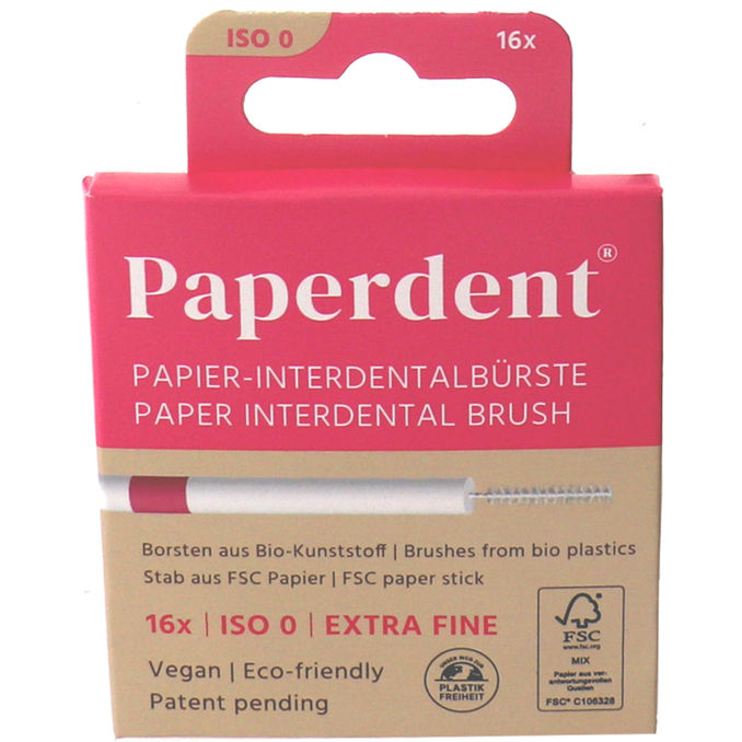 PAPERDENT Interdentalbürsten Pink ISO0, 16 Stück