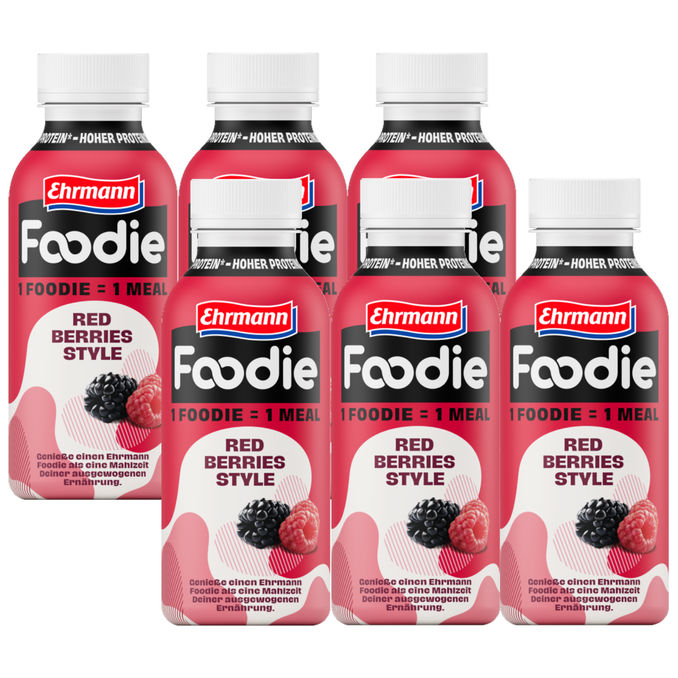 Ehrmann Foodie Red Berries Style, 6er Pack (EINWEG) zzgl. Pfand