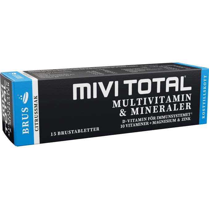 Mivitotal Multivitamin Lemon Brusetabletter 15 Stk