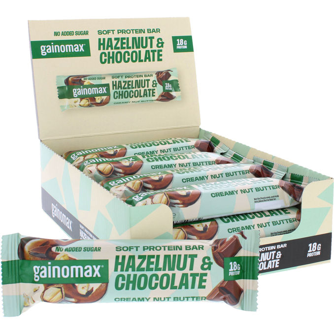 Gainomax Proteinbar Hasselnød & Chokolade 15-pak