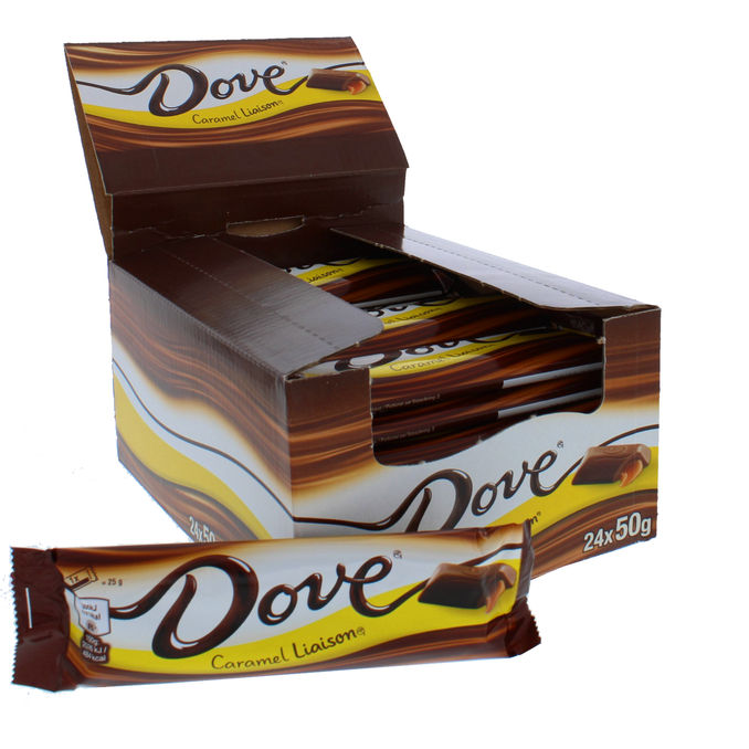 Dove Chokoladebar Karamel 24-pak 1,2 kg