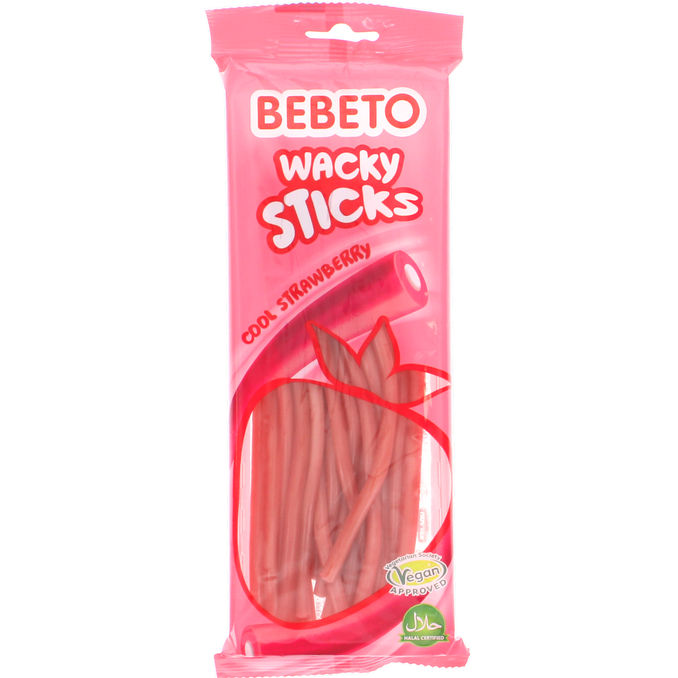 Bebeto Wacky Sticks Cool Strawberry 160 g