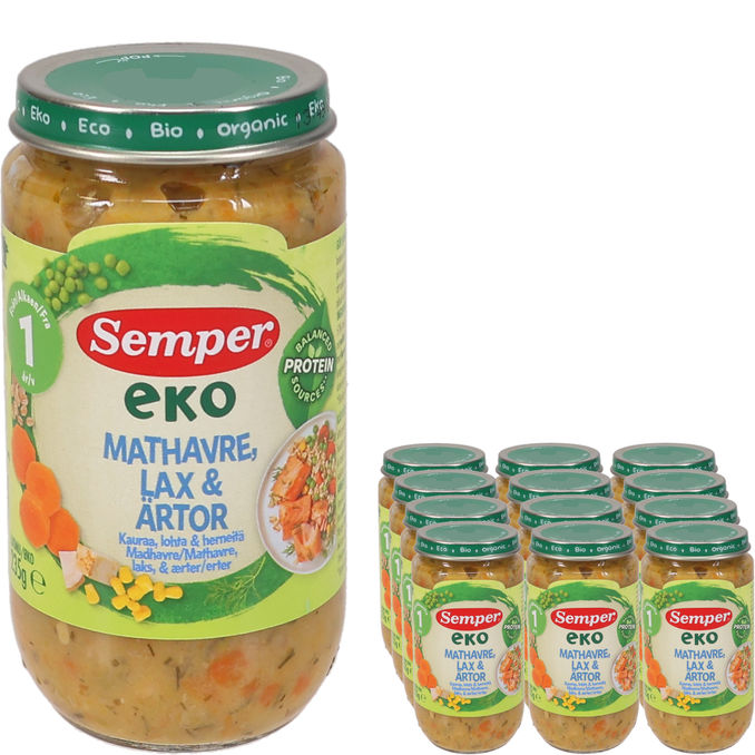 Semper Barnmat Mathavre Lax & Ärtor 12-pack