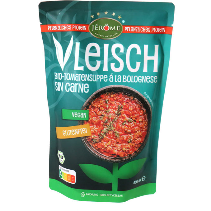 JÉRÔME BIO Vleisch-Tomatensuppe a la Bolognese sin Carne