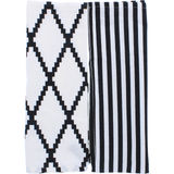 SEMIC Kökshanddukar Svart/vit 2-pack