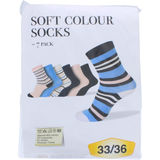 SEMIC Strumpor Stl. 33-36 Randiga 7-pack