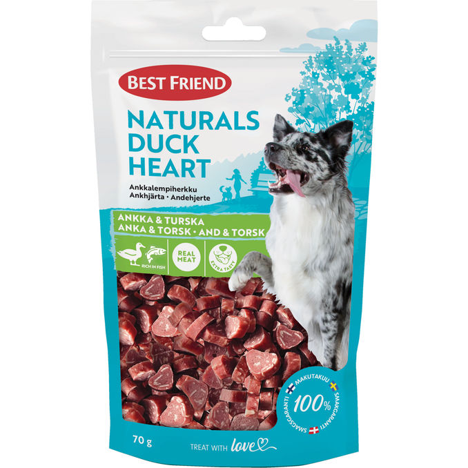 Best Friend Hundesnacks Naturals Duck Heart 70 g