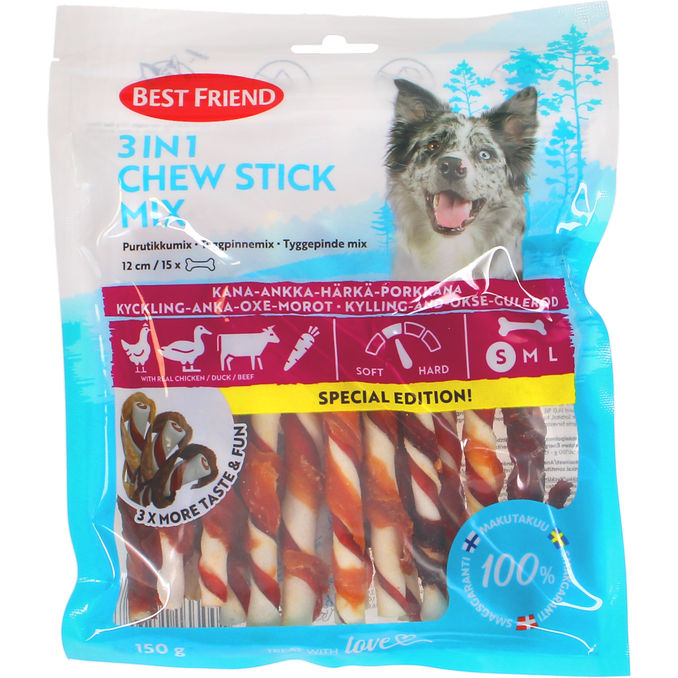 Best Friend 3-i-1 Tyggepinde Mix