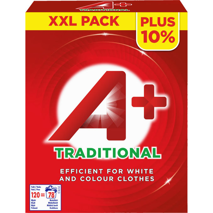 Läs mer om A+ Traditional Tvättpulver XXL Pack