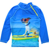 Swimpy UV Strandtrøje 110-116 Hundesurfer-motiv