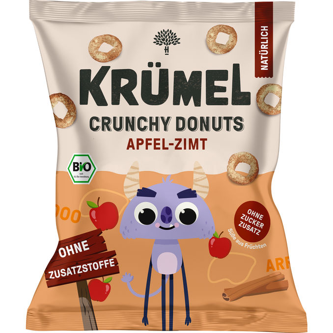 Krümel BIO Crunchy Donuts Apfel-Zimt