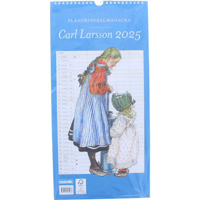 Bokförlaget Semic Planeringsalmanacka 2025 Carl Larsson