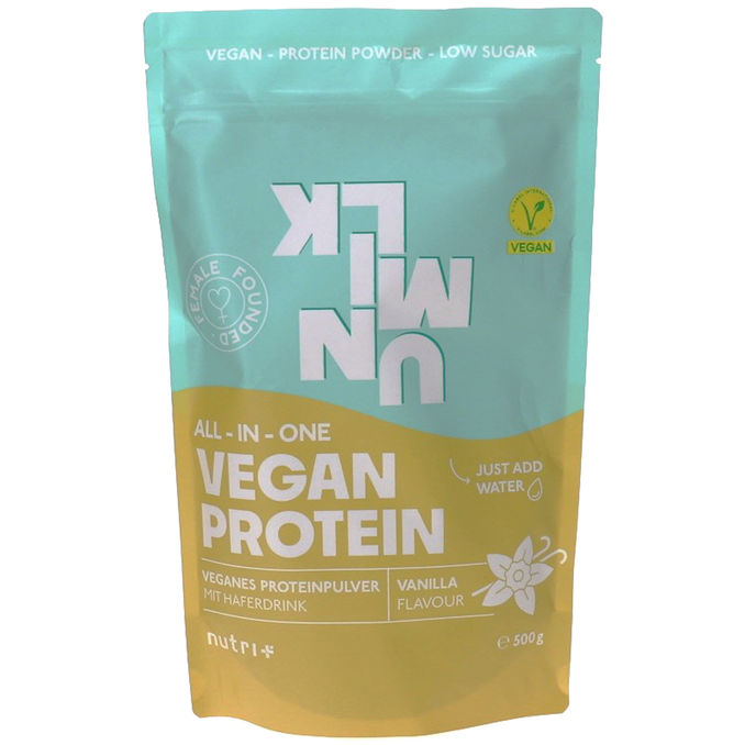 nutri+ x unmilk Veganes Proteinpulver + Haferdrink Vanille