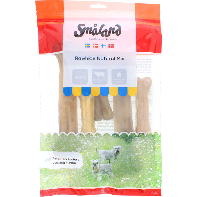 Småland Tuggben Rawhide Natural Mix
