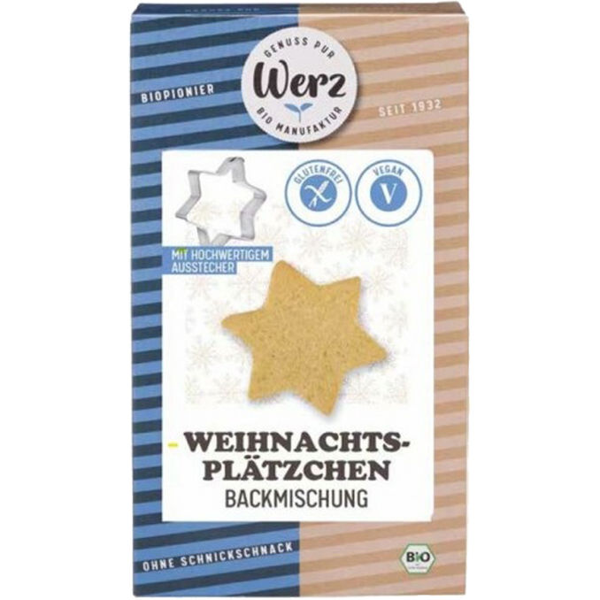 Werz BIO Plätzchen-Backmischung mit Sternausstecher, glutenfrei