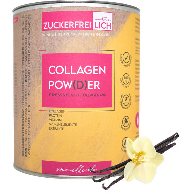 ZUCKERFREIlich Collagen Pulver Vanillich mit Vitaminen