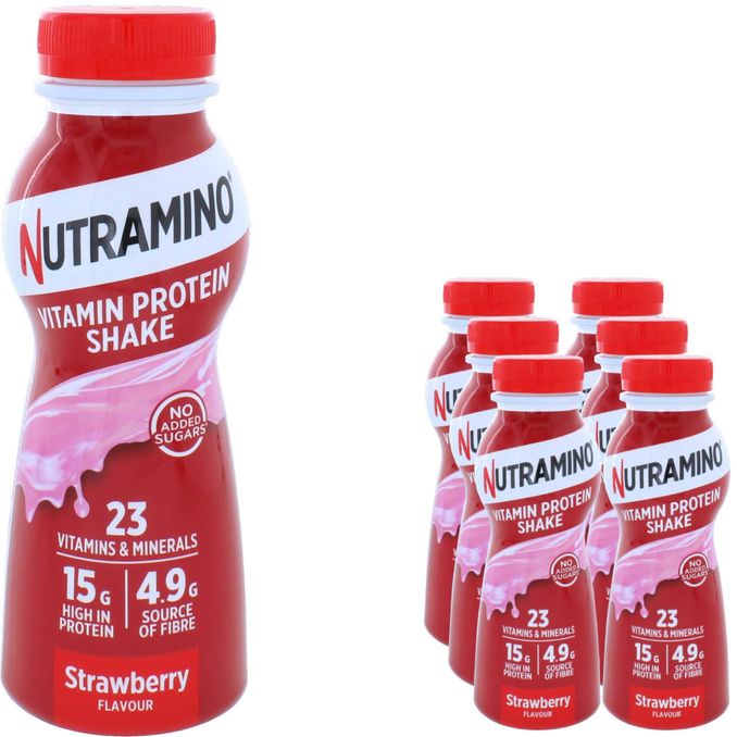 Nutramino Vitamin Proteinshakes Jordbær 6-pak
