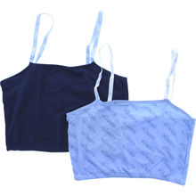 Plain Top Dame Str. M Blå & Navy 2-pak