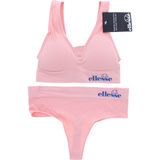 Ellesse Bralette & G-streng Ribbet Str. XS Pink