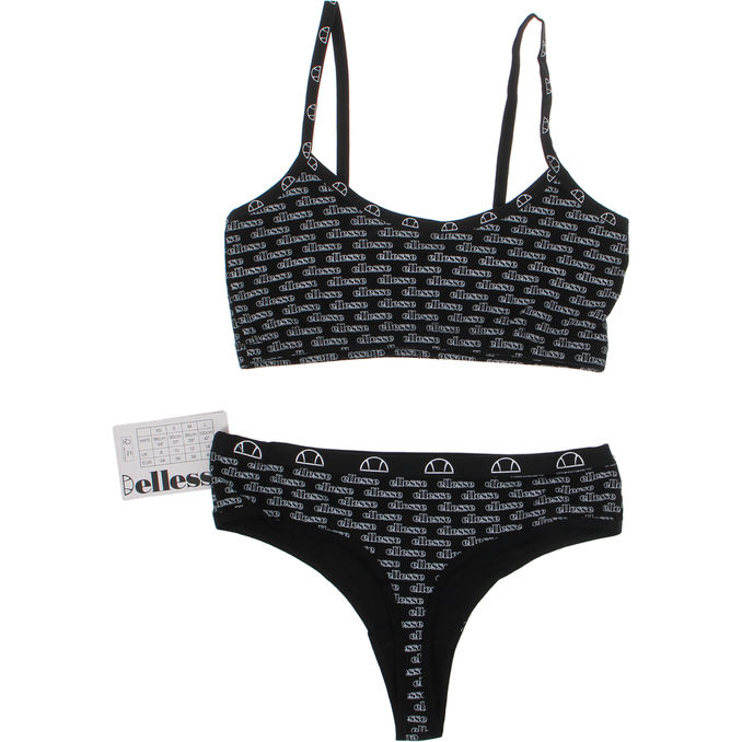 Ellesse Bralette & G-streng Str. XS Sort
