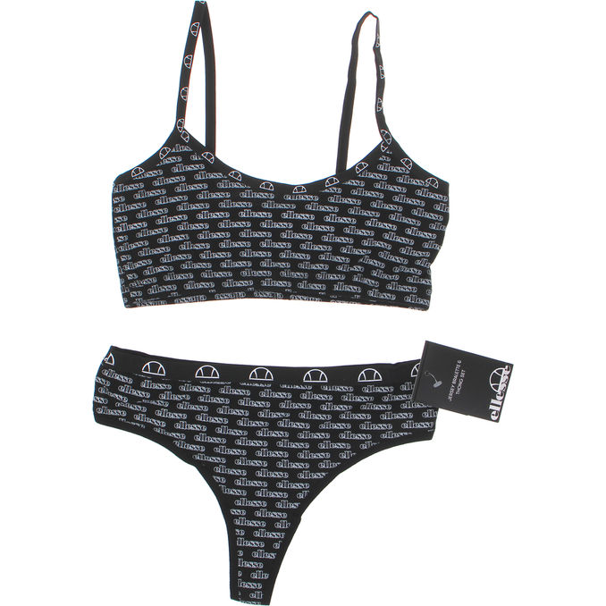 Ellesse Bralette & Hög String Stl. L Svart