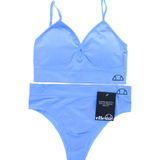 Ellesse Cut out Bralette & G-streng Str. XS Blå