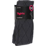 CROSSBOW Tights Bomull Stl. 38-40 Argyle Grå