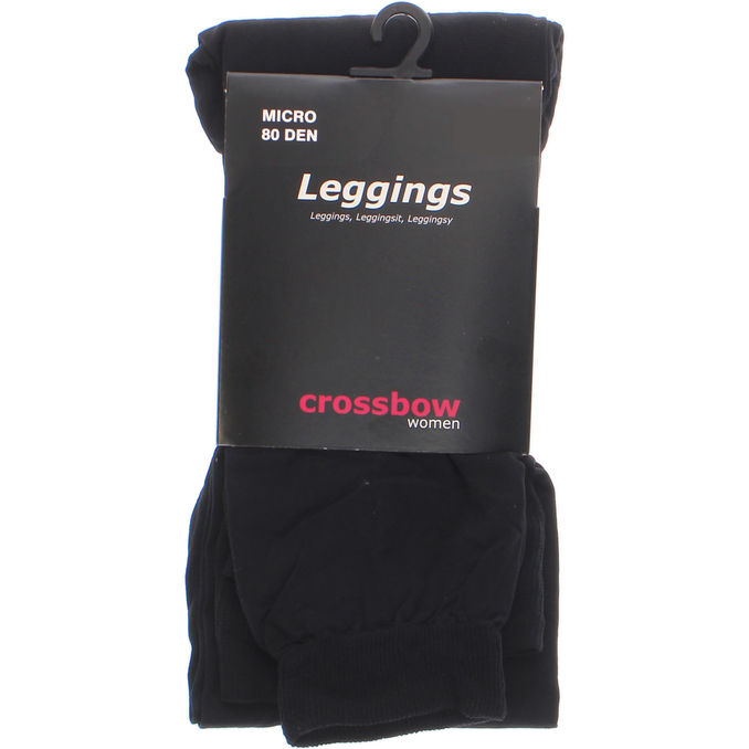 CROSSBOW Leggings 80 Den Str. 34-36 Sort