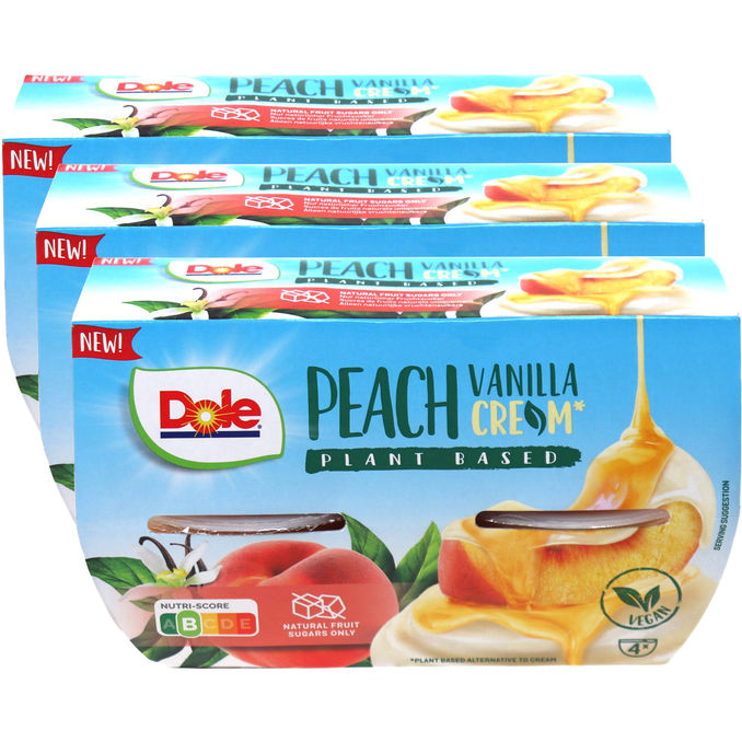 Dole Vegan Pfirsich-Vanilla-Creme, 3x4er Pack