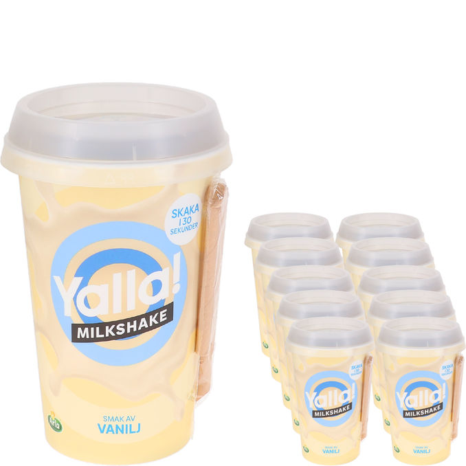 Yalla Milkshake Vanilje 10-pak