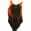 Speedo Badedragt Laneback Orange/Sort Str. 38