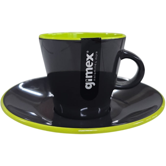 Gimex Espresso Tasse mit Untersetzer, 2er Pack