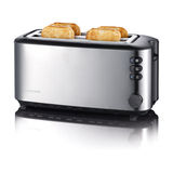 Severin Doppel-Langschlitztoaster für 4 Scheiben mit Brötchen-Röstaufsatz
