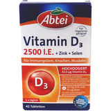ABTEI Vitamin D3 2500 I.E. mit Zink & Selen, 42er Pack
