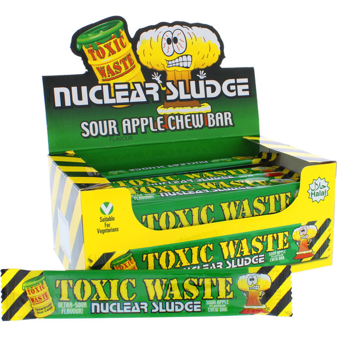 Toxic Waste Sour Apple Chew Bar 50-pack