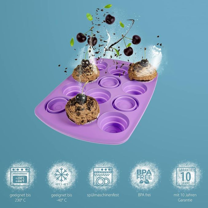 coox 12er-Muffinform, flieder
