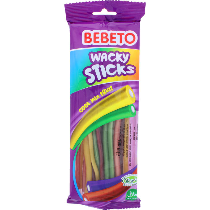 Bebeto Wacky Sticks Fruitmix 180 g