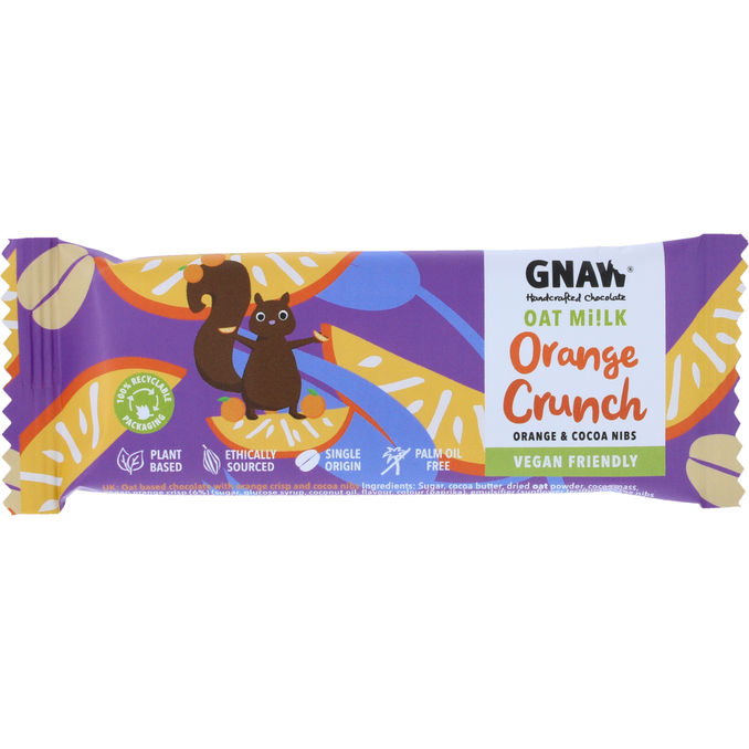 Gnaw Suklaapatukka Orange Crunch Vegaaninen