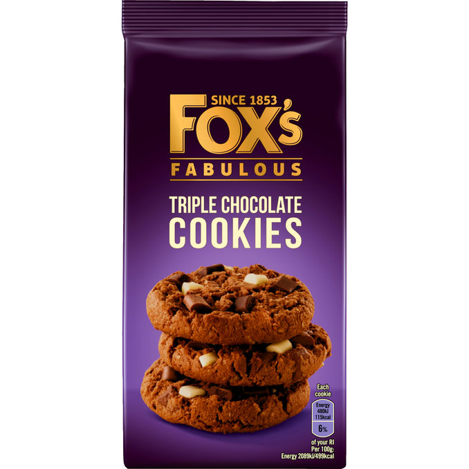 Fox's Triple Chocolate Chunk Cookies 180g